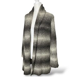 EXPRESS Open Front Gray Ombré Alpaca Blend Cardigan Sweater Sz M Women’s
